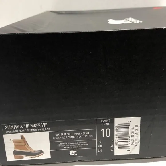 Sorel Women’s Slimpack III Hiker, Waterproof Boots, Size 10M