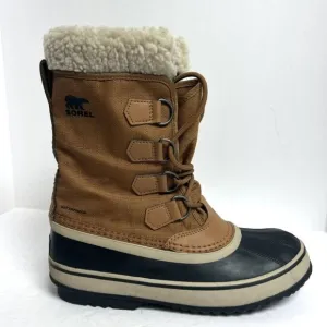 Sorel Women's Winter Carnival, Waterproof Brown Snow Boots, Size 8M