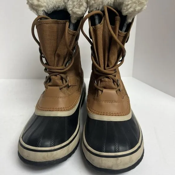 Sorel Women's Winter Carnival, Waterproof Brown Snow Boots, Size 8M