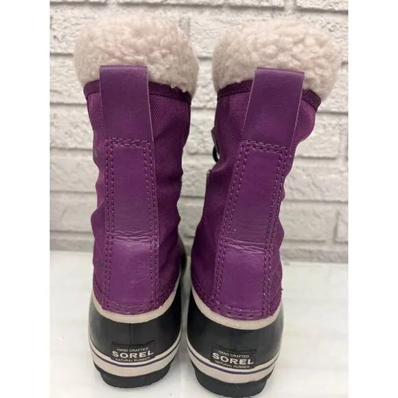 Sorel Yoot Pac Girls Boots Snow Winter Nylon Waterproof Size 3