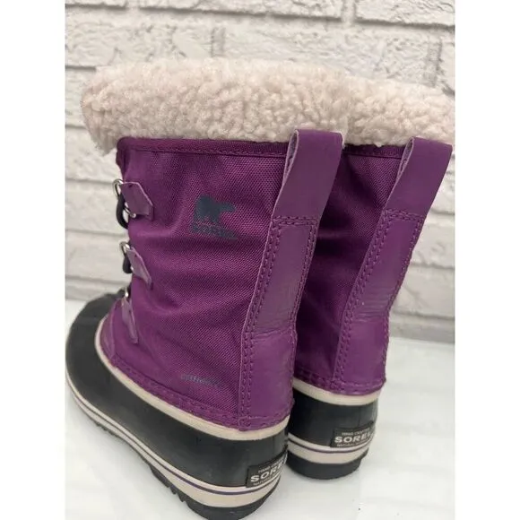 Sorel Yoot Pac Girls Boots Snow Winter Nylon Waterproof Size 3
