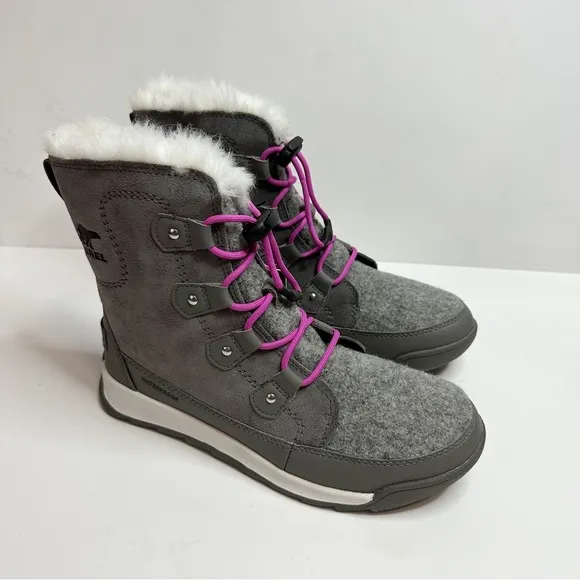 Sorel Young Whitney II Joan Lace Boot — Waterproof Winter Boots Big Kids