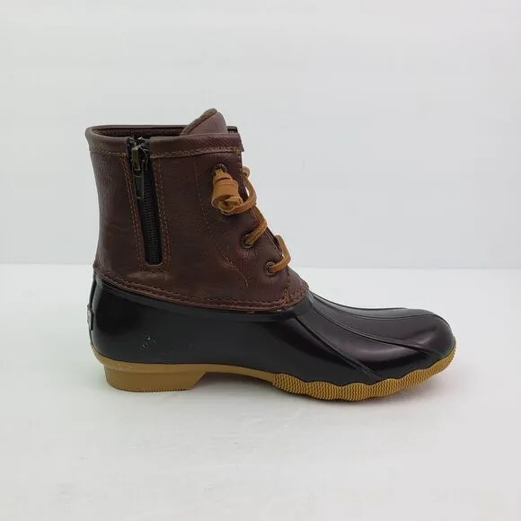 Sperry Top Sider Saltwater Toddler Size 12 Brown Leather Waterproof Duck Boots