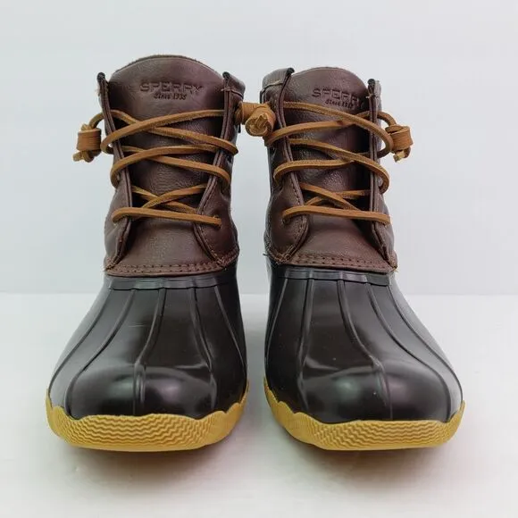Sperry Top Sider Saltwater Toddler Size 12 Brown Leather Waterproof Duck Boots