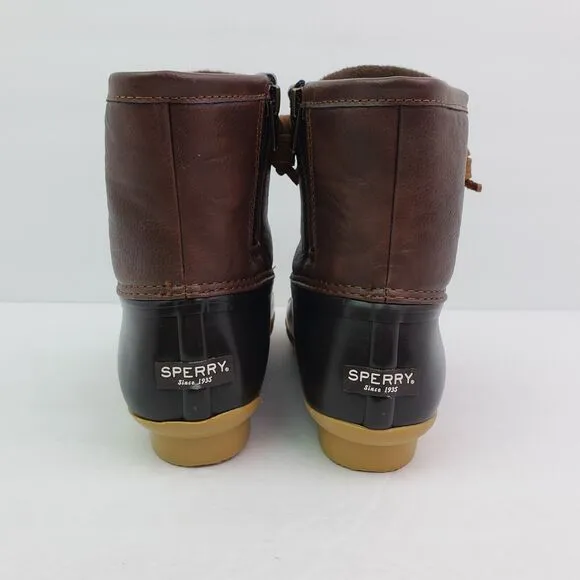 Sperry Top Sider Saltwater Toddler Size 12 Brown Leather Waterproof Duck Boots