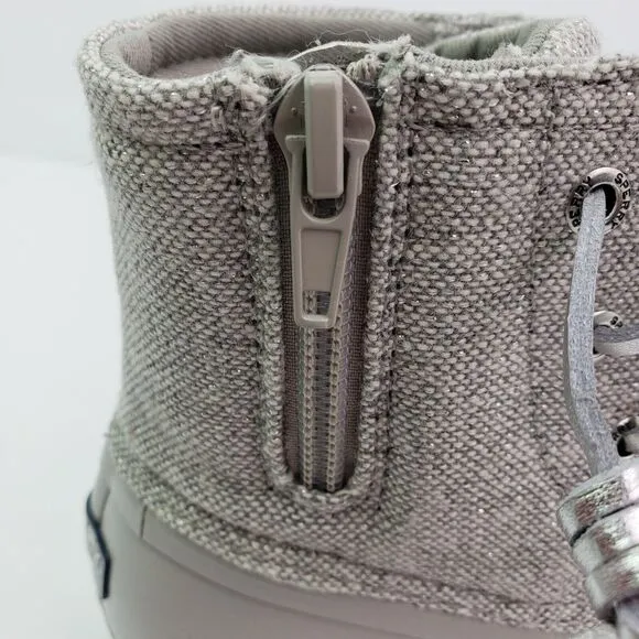 Sperry Top Sider Saltwater Youth Girls Sz 3Y Silver Waterproof Duck Boots