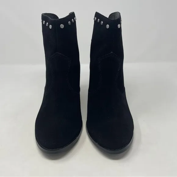 Splendid Esmae Black Suede Studded Block Heel Ankle Boots - NWT
