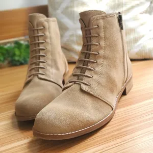 Splendid Orella women's 9 Suede Leather Ankle boots tan side zipper like New