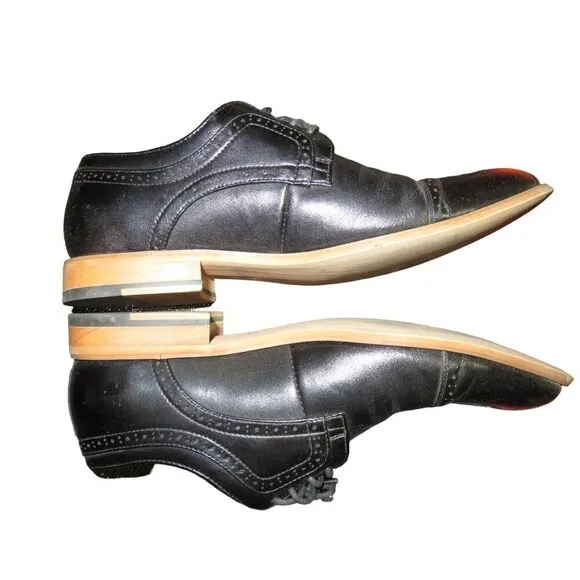 Stacey Adams Black Dickinson Leather Oxford Dress Shoes size 10.5 gorgeous!
