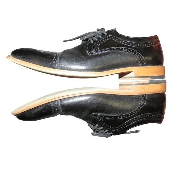 Stacey Adams Black Dickinson Leather Oxford Dress Shoes size 10.5 gorgeous!