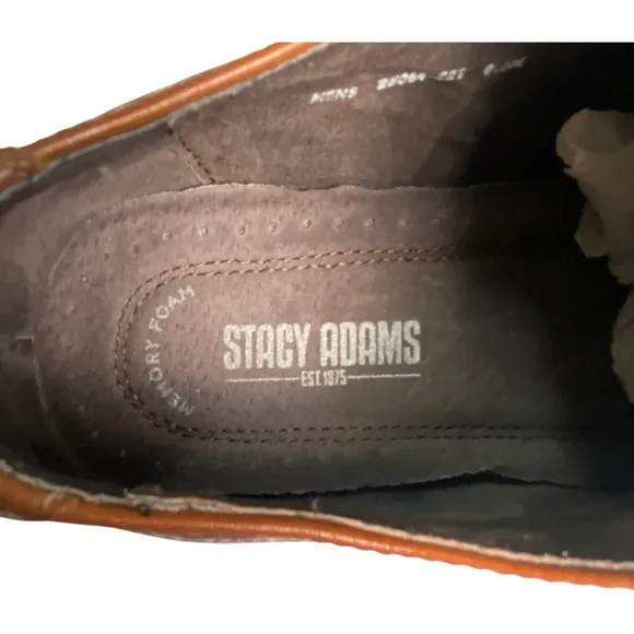 Stacey Adams Classic Brown Leather Oxford Brogues, 8.5