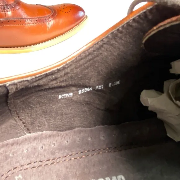 Stacey Adams Classic Brown Leather Oxford Brogues, 8.5