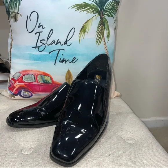 Stacy Adams 21113-004 Black Patent Leather Loafer Shoes Size 11M