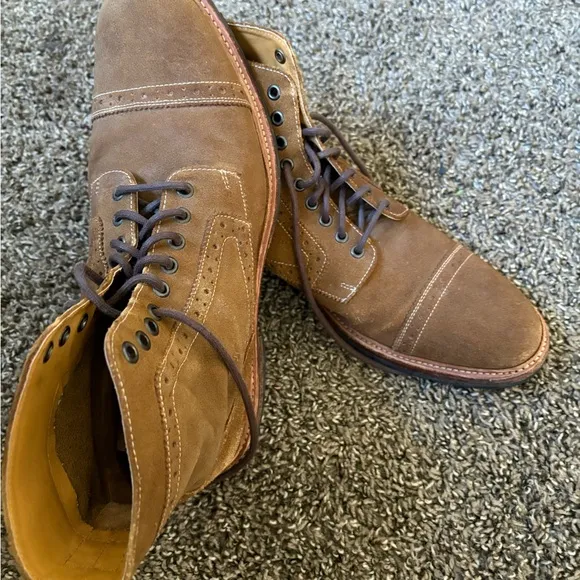 Stacy Adams Brown Ankle-High Lace-Up Boots