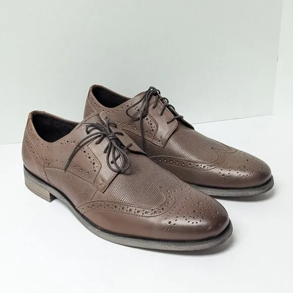 Stacy Adams Lace-Up Oxford, Brown Leather, Men's 12 M