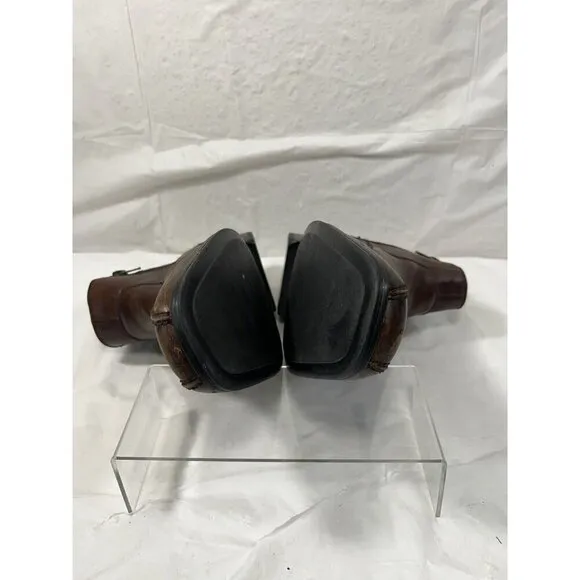Stacy Adams Leather Boots Dark Brown 10. 5 Chukka Side Zip Men