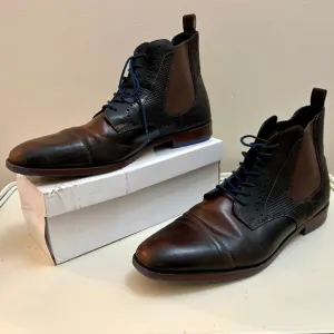 Stacy Adams Men's Rafferty Cap Toe Lace Up Brown Leather Boots