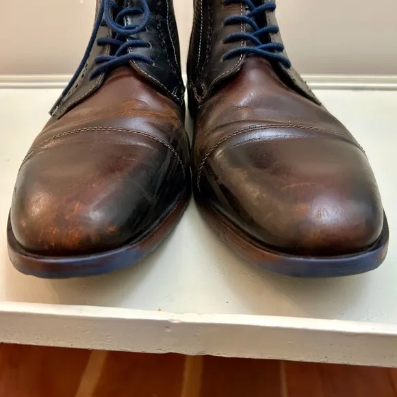Stacy Adams Men's Rafferty Cap Toe Lace Up Brown Leather Boots