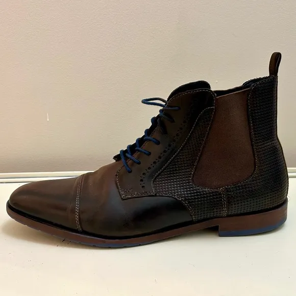 Stacy Adams Men's Rafferty Cap Toe Lace Up Brown Leather Boots