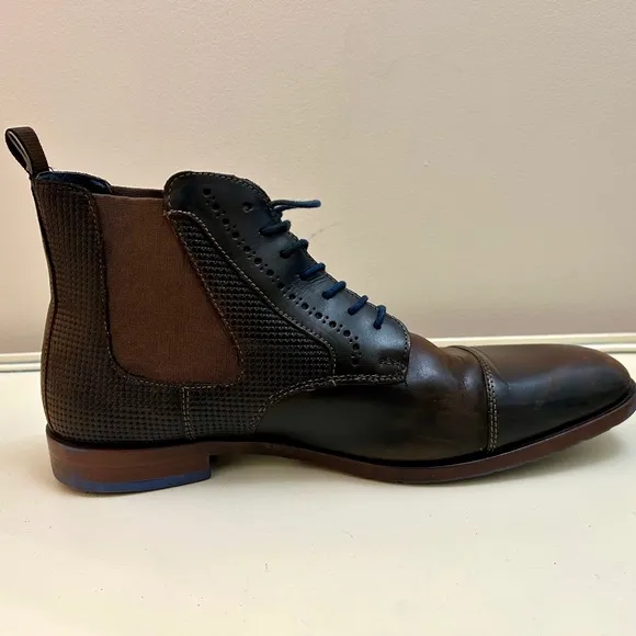 Stacy Adams Men's Rafferty Cap Toe Lace Up Brown Leather Boots
