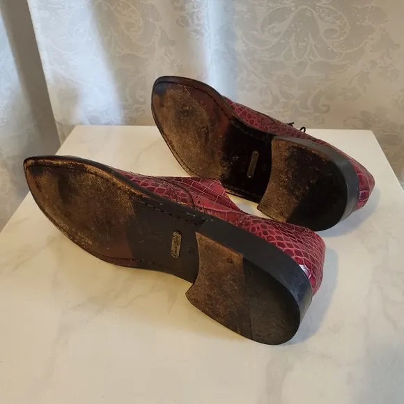 Stacy Adams Signature Genuine Lizard Men's Oxford Dress Shoes, Size 10,Red