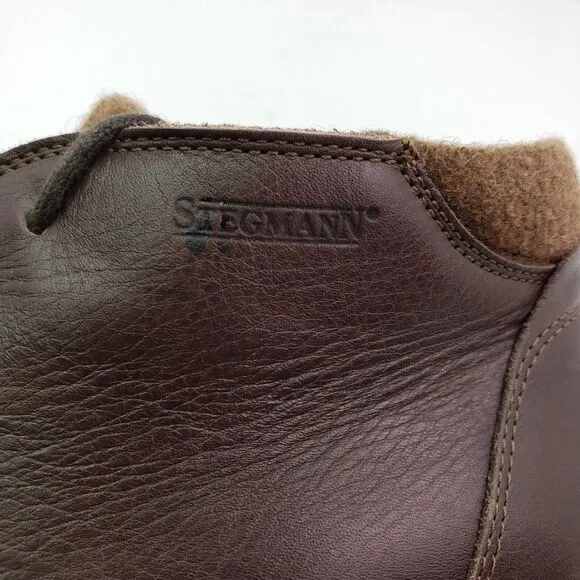 Stegmann Vienna Womens Size 7 Brown Leather Wool Chukka Clog Boot Shoes