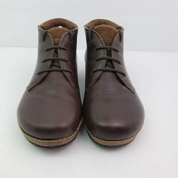 Stegmann Vienna Womens Size 7 Brown Leather Wool Chukka Clog Boot Shoes