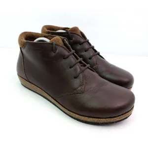 Stegmann Vienna Womens Size 7 Brown Leather Wool Chukka Clog Boot Shoes