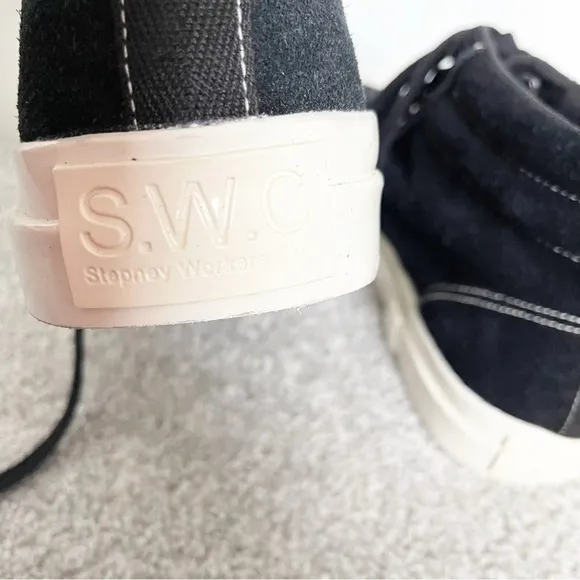 Stepney Workers Club Varden Black Suede Sneakers