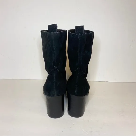 Steve Madden 3” inch black boots leather upper. Size 7.5