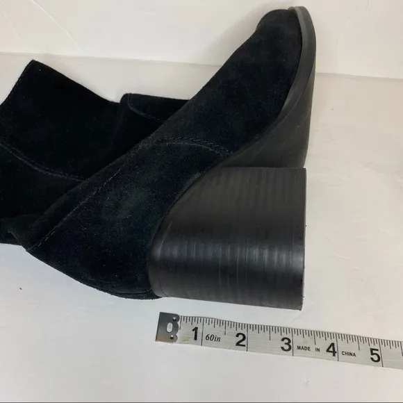 Steve Madden 3” inch black boots leather upper. Size 7.5