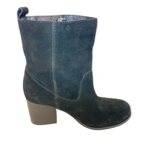 Steve Madden 3” inch black boots leather upper. Size 7.5
