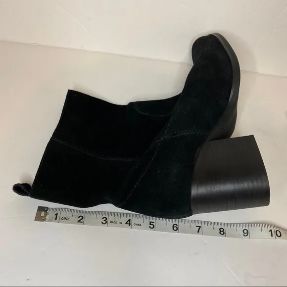 Steve Madden 3” inch black boots leather upper. Size 7.5