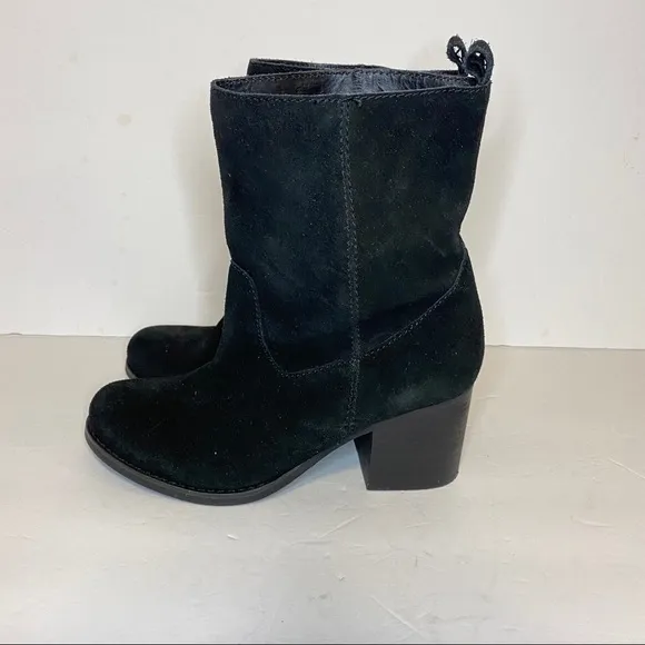 Steve Madden 3” inch black boots leather upper. Size 7.5