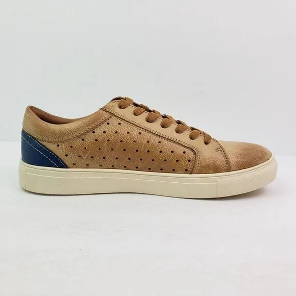 Steve Madden Branlin Mens Size 8 Navy Tan Fashion Low Sneakers Shoes