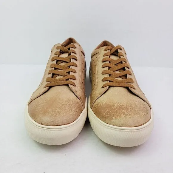 Steve Madden Branlin Mens Size 8 Navy Tan Fashion Low Sneakers Shoes