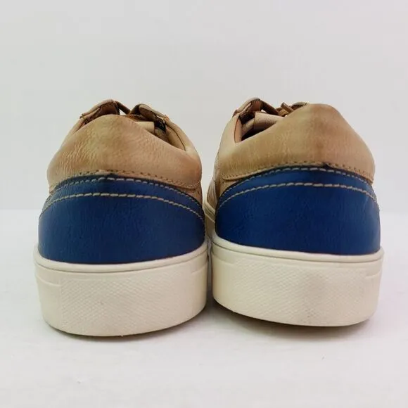 Steve Madden Branlin Mens Size 8 Navy Tan Fashion Low Sneakers Shoes