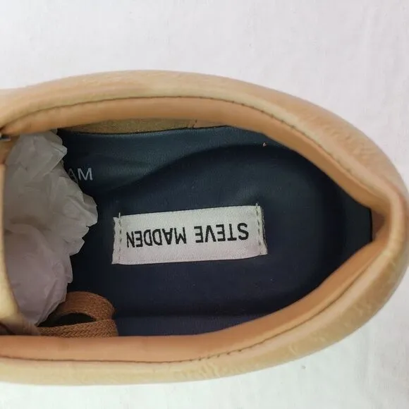 Steve Madden Branlin Mens Size 8 Navy Tan Fashion Low Sneakers Shoes