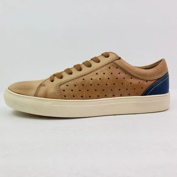 Steve Madden Branlin Mens Size 8 Navy Tan Fashion Low Sneakers Shoes
