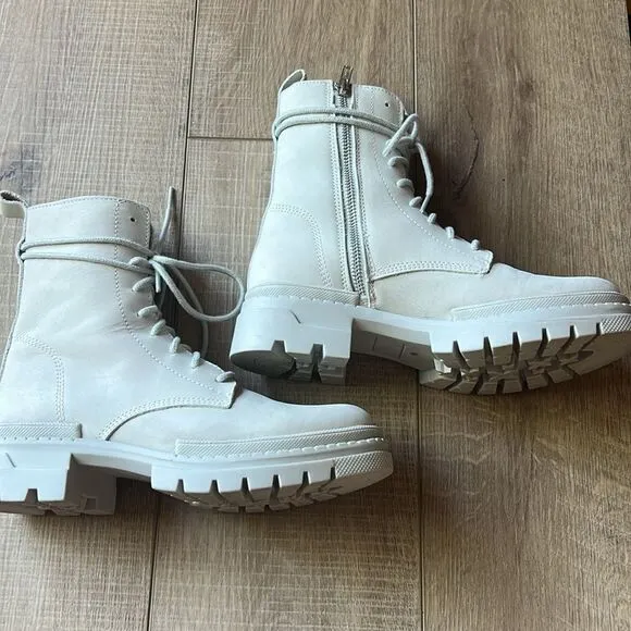 Steve Madden Clean Slate Combat Boot White US 8