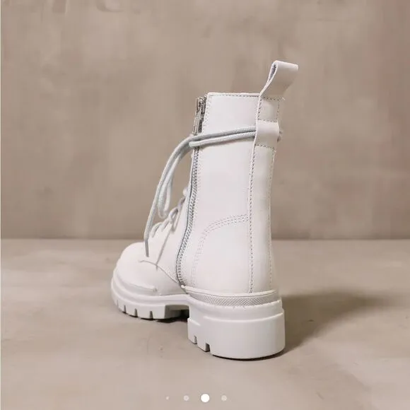 Steve Madden Clean Slate Combat Boot White US 8