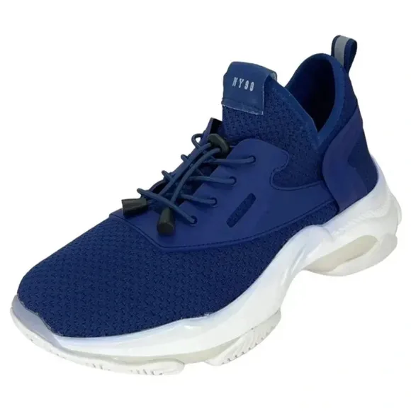 Steve Madden Impact Navy Mesh Mid Top Mens Fashion Sneakers Size 7M