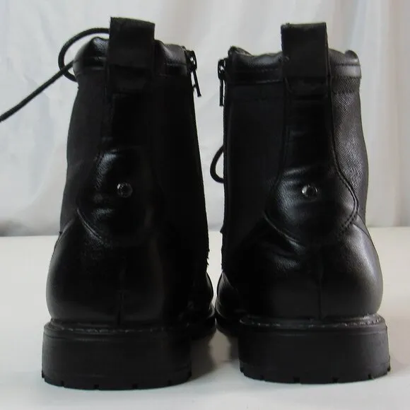 Steve Madden Men's Bunsin Black Lace-Up Boot Size 9.5 Combat/ Moto/ Classic