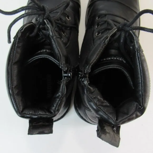 Steve Madden Men's Bunsin Black Lace-Up Boot Size 9.5 Combat/ Moto/ Classic
