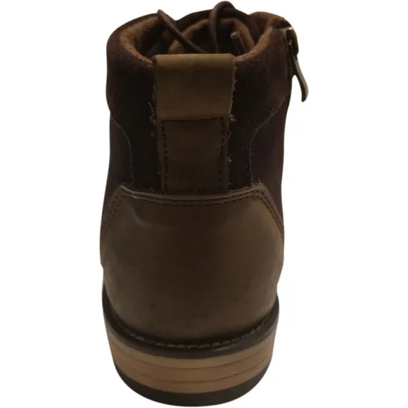 Steve Madden Men's Jonnie Cap toe Leather Boots Brown Suede 8 M