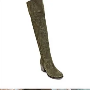 Steve Madden Olive Suede Over the Knee Boots Size 8.5