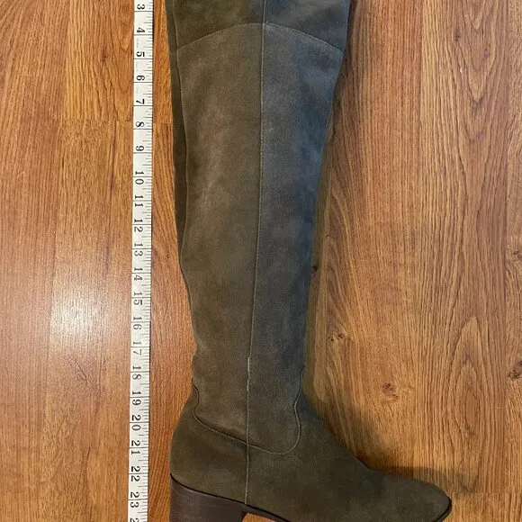 Steve Madden Olive Suede Over the Knee Boots Size 8.5