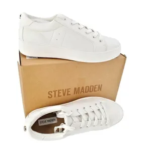 Steve Madden Sneakers Womans 11 Classic Retro Platform Fashion White Shoes