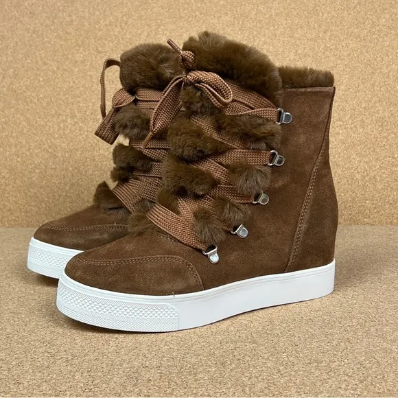 Steve Madden Wharton women's Boots color Chestnut Suede Multiple Sizes
