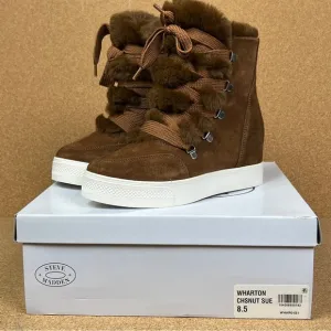Steve Madden Wharton women's Boots color Chestnut Suede Multiple Sizes